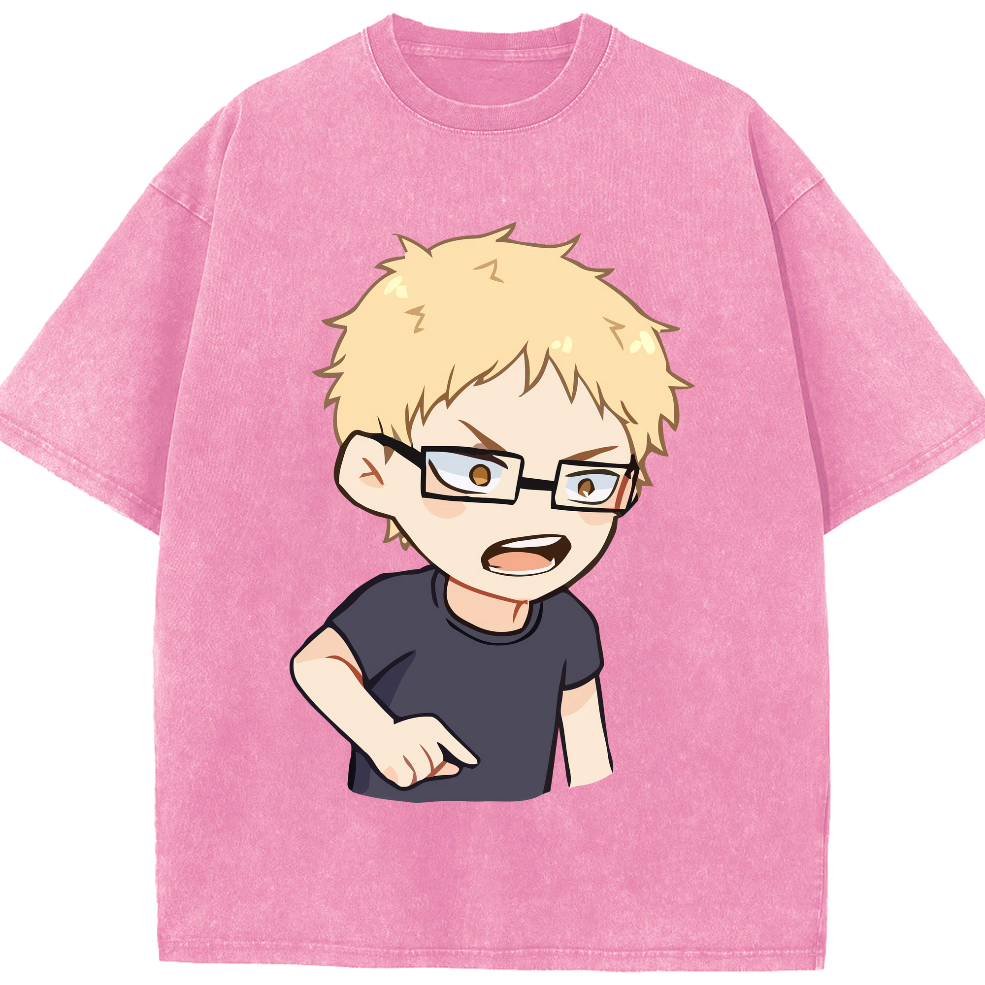（画像用） ハイキュー!! Haikyu!! 綿100% ヴィンテージ風 半袖Tシャツ（フロントプリント）